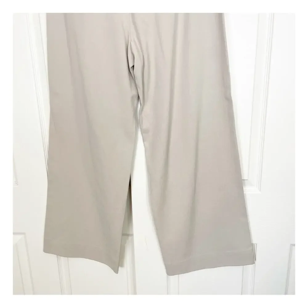 Everlane Way-High Drape Wide Leg Trousers Sandstone Neutral Pants NWT Sz 10 S